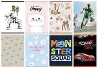 Zeszyt szkolny GIMBOO, A5, w kratkę, 32 kart., 70gsm, mix wzorów cena za 1 szt