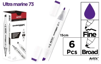 Marker Chromax z 2 końcówk. ultra marine 73 (6szt) - Artix