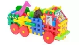Klocki konstrukcyjne Ciężarówka ze zwierzętami - Macyszyn Toys