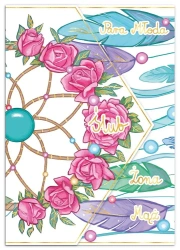 Karnet A5 ślub łapacz snów pionowy z kieszonką - Henry