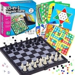 Zetaw gier planszowych 18w1 szachy - Trifox