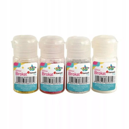 Brokat sypki Titanum odcienie czerwieni