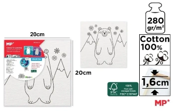 Płótno do malowania niedźwiedź 20x20 - MP Main Paper