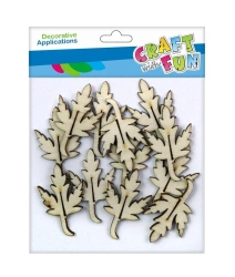 Craft with Fun Ozdoba dekoracyjna Drew samoprzylepna Lisc 12szt 12/432