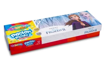 Farby plakatowe mix 20 ml Colorino Kids 12 kolorów Frozen - PATIO
