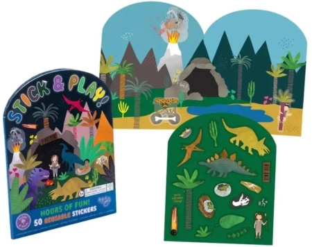 Naklejki wielokrotnego użytku dinozaury - Floss & Rock