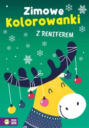 Zimowe kolorowanki z reniferem - praca zbiorowa