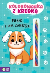 Kolorowanka z kredką. Piesek i inne zwierzęta - praca zbiorowa