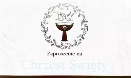 Zaproszenie Chrzest Święty ZP-16 (10 szt.) - Armin Style