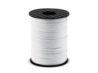 Wstążka plastikowa srebrny 5mm/225m - PartyDeco