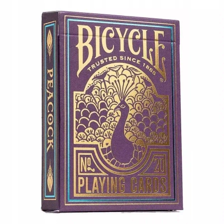 Karty do gry Bicycle Purple Peacock w PL tylko u nas - Cartamundi