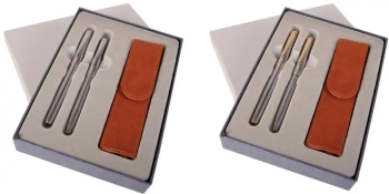 Pióro + długopis Maestro Chrom w etui ES - Cresco