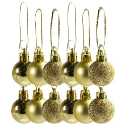 Bombki mini złote 12szt - Arpex