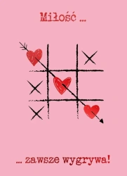 Karnet B6 Walentynki - Kółko i krzyżyk - Henry