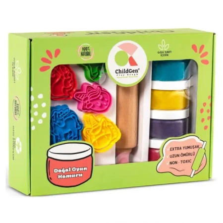 Zestaw kreatywny Jednorożec naturalna ciastolina + akcesoria - ChildGen (GEN OYUNCAK SANAYİ TİCARET A.Ş.)