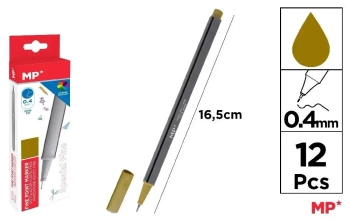 Cienkopis 0.4mm złoty (12szt) - MP Main Paper