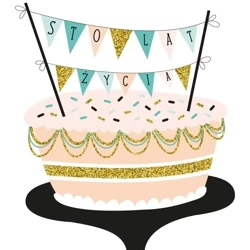 Karnet UK 7939 - Urodziny. Tort - Henry