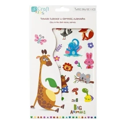 Tatuaże świecące w ciemności zwierzątka 2 arkusze - Dalprint dpCraft