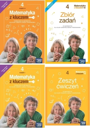 Matematyka z kluczem 4 Podręcznik 1+2 + zeszyt ćwiczeń+ zbiór zadań PAKIET - Jerzy Janowicz