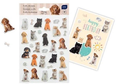 Naklejki puffy Puppy Sign 30szt - INTERDRUK