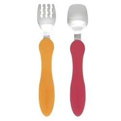 Sztućce mini pomarańczowe 12m+ - edisonMAMA