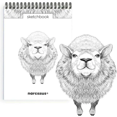 Szkicownik A5/60K na spirali - Owca - Narcissus
