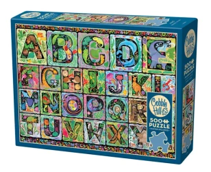 Puzzle 500 Zwierzęcy alfabet 113578 - Cobble Hill