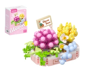 Klocki Sukulenty doniczka różowa 249el - Immaster-Koco