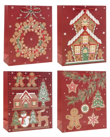 Torebka prezentowa M Boże Narodzenie mix - Rozette