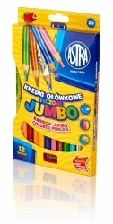 Kredki ołówkowe tęczowe Jumbo 12 kolorów ASTRA - ASTRA papiernicze