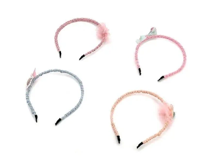 Opaska na włosy z ozdobną kokardką MIX - ADAR