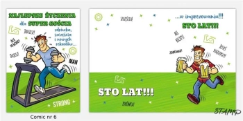 Karnet Comic B6 + koperta wzór nr 06 - Stamp