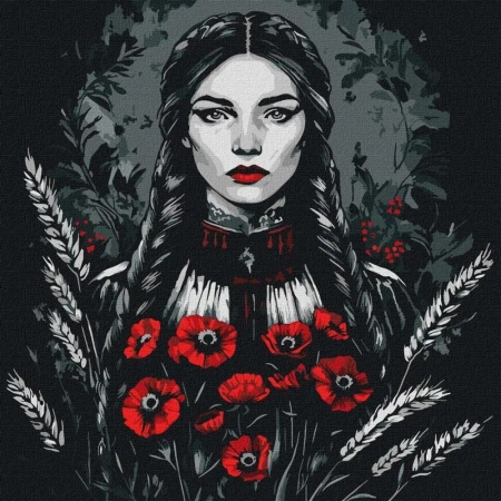 Malowanie po numerach - Kobieca siła 40x40cm - Ideyka