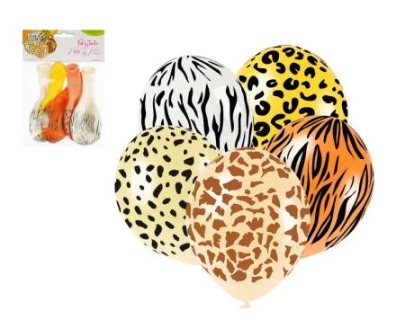 Balony z nadrukiem zwierzęcym 5szt - Arpex