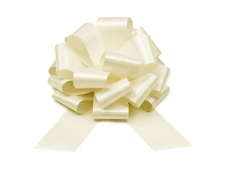 Kokarda dekoracyjna DIY złamana biel 30cm - PartyDeco