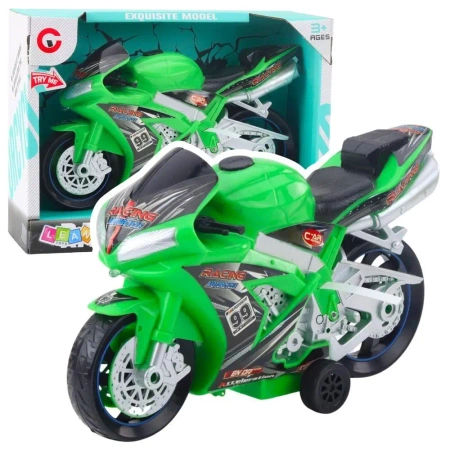 Motor wyścigowy z napędem zielony - Leantoys