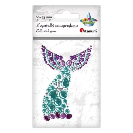 Kryształki samoprzylepne ogon syreny 60x93mm - Titanum