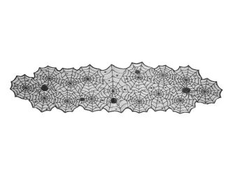Bieżnik pajęczyna czarny 185x45cm - PartyDeco