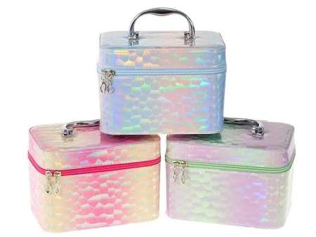 Kuferek M walizka z lusterkiem na zamek 21x14x13cm - ADAR