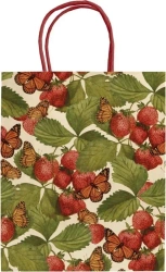Torebka ozdobna A5 STBAG153 Truskawki i motyle - Skona Ting