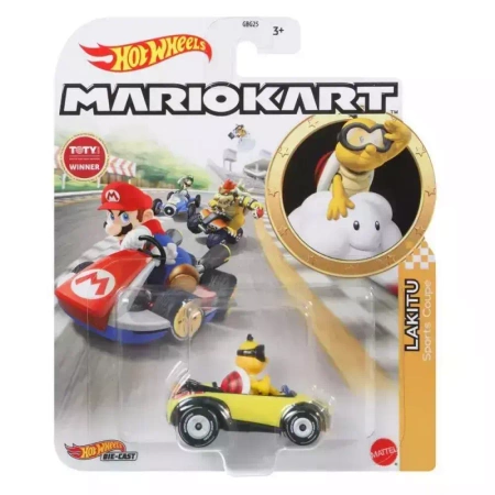 Hot Wheels. GBG25 Mario Kart. Pojazd Lakitu Sports Coupe