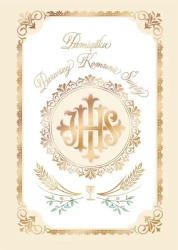 Karnet B6 Komunia. Ornament - Henry