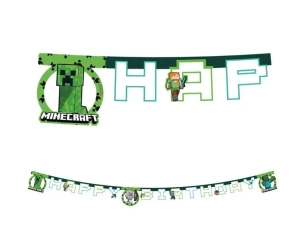 Banner Minecraft Happy Birthday - Godan