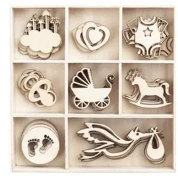 Kształty z drewna baby 40szt - Dalprint dpCraft