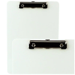 Deska z klipem A4 do pisania plastikowa biała - Leantoys