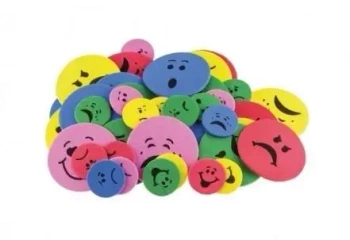 Naklejki z pianki uśmiechy 50szt - Brewis