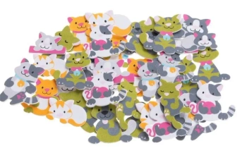 Naklejki z pianki Koty 36szt - Brewis