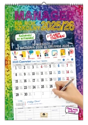 Kalendarz 2026 A3 ścienny manager szkolny - Pan Kalendarzyk