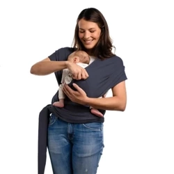 Chusta do noszenia dziecka BOBA Wrap - organic ciemny szary