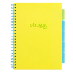 Kołozeszyt Strigo A4 Project Book Neon żółty kratka